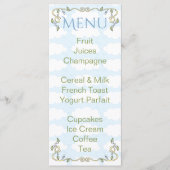 Babyduschmenü "Castle in the Sky/Yellow" Menükarte (Vorderseite)