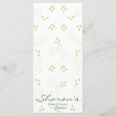 Babyduschmenü "Gold Blue Birds" Menükarte (Rückseite)
