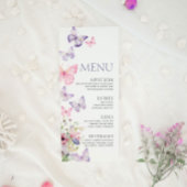 Babyduschmenü mit Schmetterlingen Menükarte