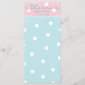 Babyduschmenü "Pink Blue Baby" Menükarte (Rückseite)