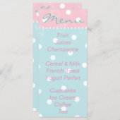 Babyduschmenü "Pink Blue Baby" Menükarte (Vorne/Hinten)