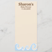 Babyduschmenü "Under Sea Mobile" Menükarte (Rückseite)