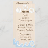 Babyduschmenü "Under Sea Mobile" Menükarte (Vorne/Hinten)