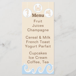 Babyduschmenü "Under Sea Mobile" Menükarte