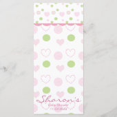 Babyduschmenü "Zucker & Gewürze" Menükarte (Rückseite)