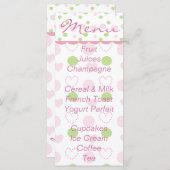 Babyduschmenü "Zucker & Gewürze" Menükarte (Vorne/Hinten)