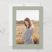 Babyduschpampen Modernes, elegantes Foto Einladung (Rückseite)