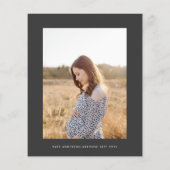 Babyduschpampen, modernes schwarzes Foto Flyer (Hinten)