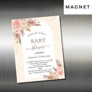 Babyduschpampen Rose Goldmagnet Magnetkarte