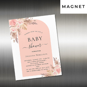 Babyduschpampen Rose Goldmagnet Magnetkarte