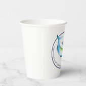 Babyduschpapier Cups Aquarellwal Pappbecher (Rechts)