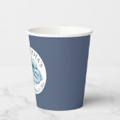 Babyduschpapier Cups Boy Blue Octopus Pappbecher (Links)