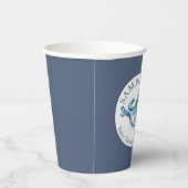 Babyduschpapier Cups Boy Blue Octopus Pappbecher (Rechts)