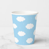 Babyduschpapier-Cups "Castle Gold Silver" 8 oz. Pappbecher (Rückseite)