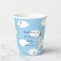 Babyduschpapier-Cups "Castle Gold Silver" 8 oz.