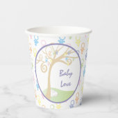 Babyduschpapier Cups "Paci Bunny" 8 oz. Pappbecher (Vorderseite)