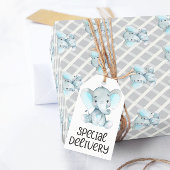 Babyduschpapier für Boy Elephant Geschenkpapier