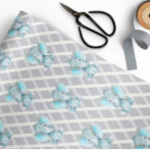 Babyduschpapier für Boy Elephant Geschenkpapier