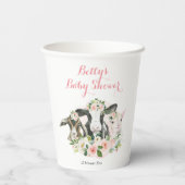 Babyduschpapier für Tiere Pappbecher (Rückseite)