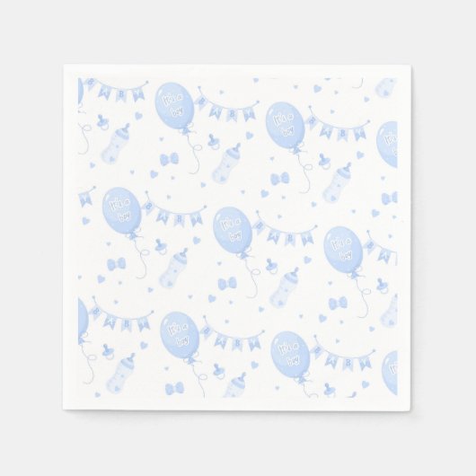 Babyduschpapier Napkin mit Balloons Serviette (Vorderseite)