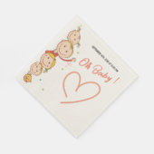Babyduschpapier Napkins Serviette (Ecke)