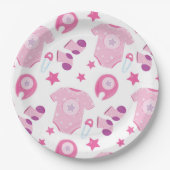 Babyduschpapier Teller 9" (Vorderseite)