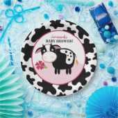 Babyduschpapier-Teller der Girl Farm Cow Pappteller (Party)