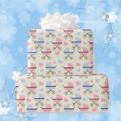 Babyduschpasten in Rosa und Blau Geschenkpapier