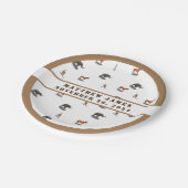 Babyduschplatte für verschiedene Tiere Pappteller (Schrägansicht)