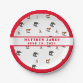 Babyduschplatte für verschiedene Tiere Pappteller (Vorderseite)