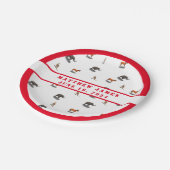 Babyduschplatte für verschiedene Tiere Pappteller (Schrägansicht)