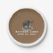 Babyduschplatte für verschiedene Tiere Pappteller (Vorderseite)