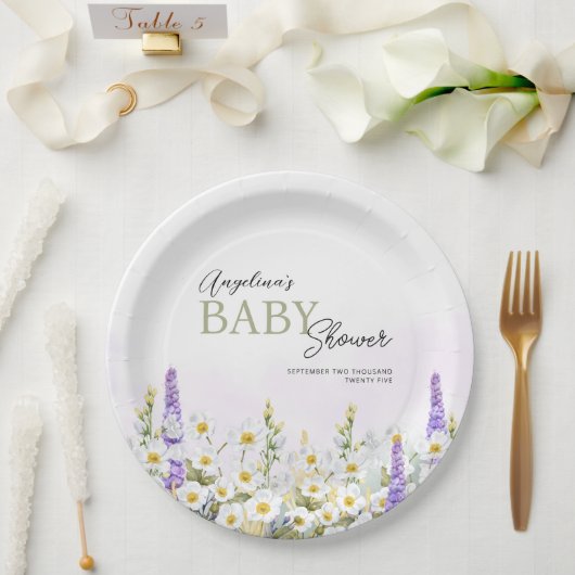 Babyduschplatte Pappteller (Hochzeit)