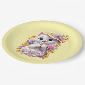 Babyduschplatte Pappteller (Schrägansicht)