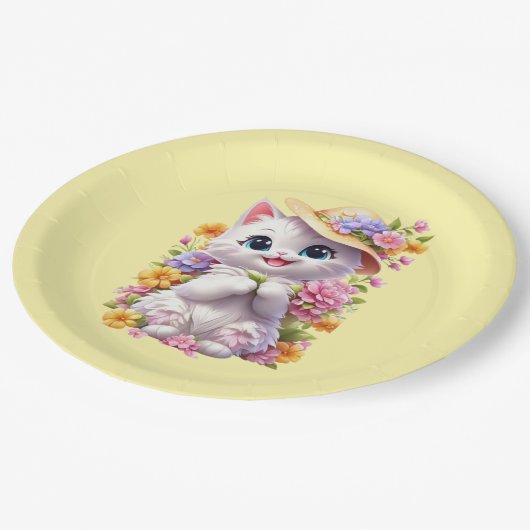 Babyduschplatte Pappteller (Schrägansicht)