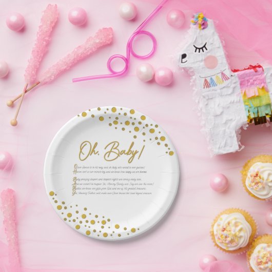 Babyduschplatte Pappteller (Party)
