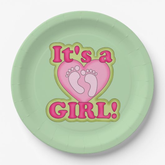 Babyduschplatte Pappteller (Vorderseite)