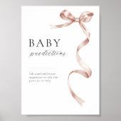 Babyduschprognostizierungstabelle mit Bugdesign Poster (Vorne)
