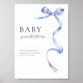 Babyduschprognostizierungstabelle mit Bugdesign Poster (Vorne)