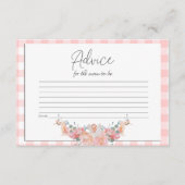 Babyduschratenkarte | BOHO Baby Shower Coral Hinweiskarte (Vorderseite)