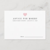 Babyduschratenkarten | Blüte Hinweiskarte (Vorderseite)