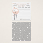 Babyduschratenkarten | Weg zum Mond (Vorne & Hinten)