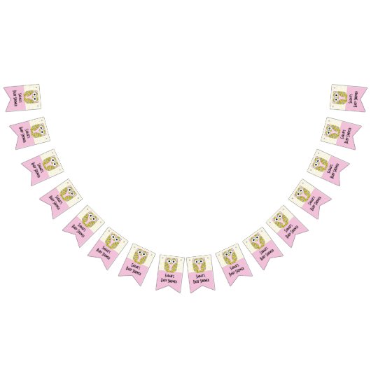 Babyduschschale in einem Baum/Rosa, Frack-Banner Wimpelkette (Alle)