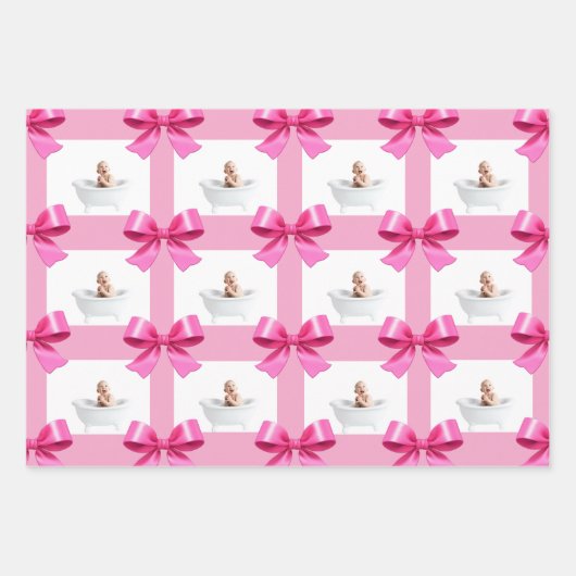 Babyduschschenpapier, Matte 19" x 29" Geschenkpapier Set (Vorderseite)