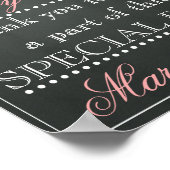 Babyduschsignatur, Begrüßungspapier Poster (Ecke)