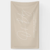 Babyduschskript modern, beige banner (Vertikal)