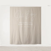 Babyduschskript modern, beige wandteppich (Vorderseite)