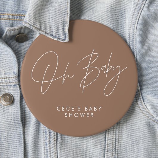 Babyduschskript, modern boho, natürlich braun button (Beispiel)
