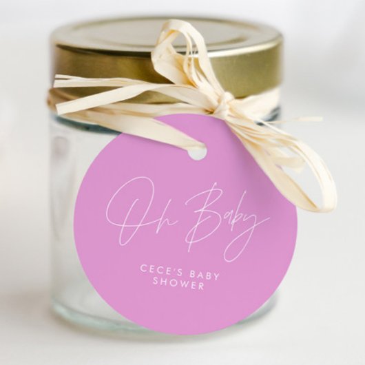 Babyduschskript, modern gürtelfarben, cerisfarben geschenkanhänger