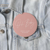 Babyduschskript, modern, minimalistisch, rosa Rose Button (Beispiel)